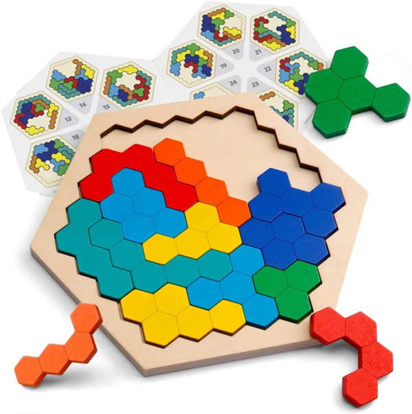 Coogam Wooden Hexagon Puzzle