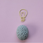 Brain with idea symbol