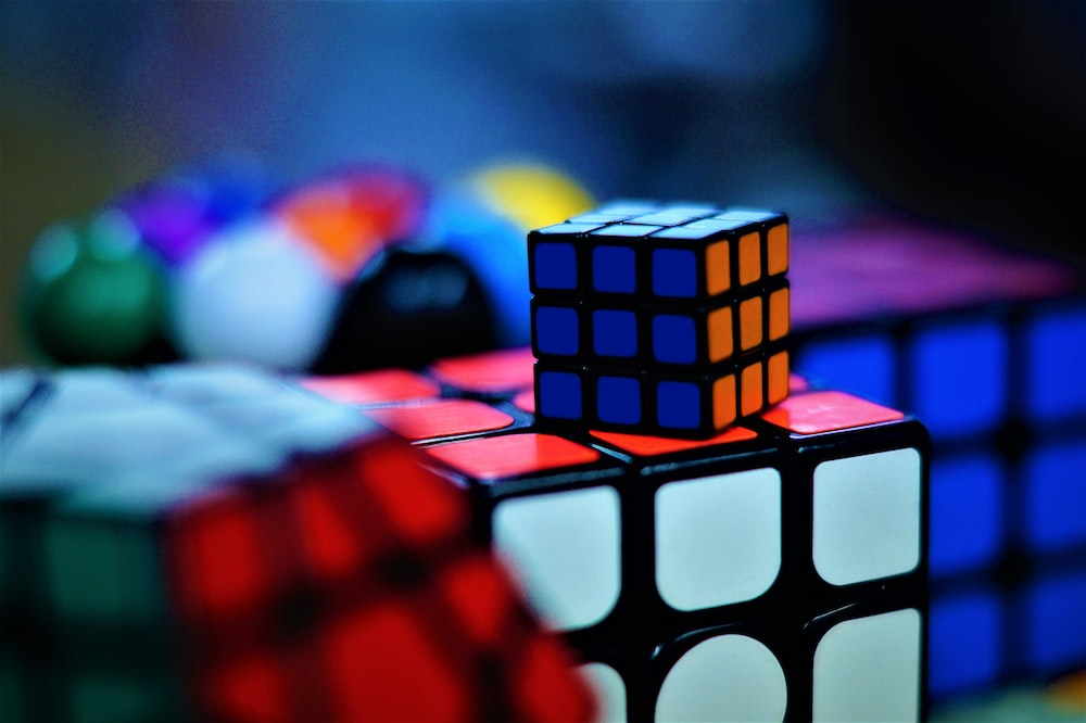 Rubik’s cube displayed in different sizes